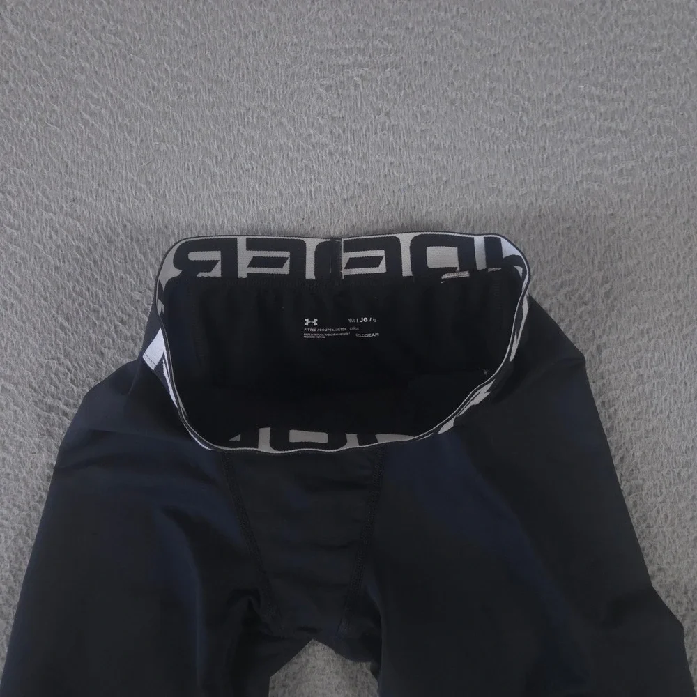 Under Armour Leggings Boy YLG Black ColdGear Fitted Compression Base Layer Pants